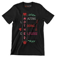 Amazing Loving Strong Happy Selfless Graceful - Mother’s Day T-Shirt-Black-S-Custom One Express