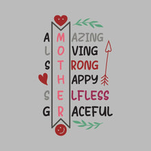 Amazing Loving Strong Happy Selfless Graceful - Mother’s Day T-Shirt-Black-S-Custom One Express