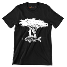 Angler's Haven - Fishing Themed T-Shirt-Black-S-Custom One Express