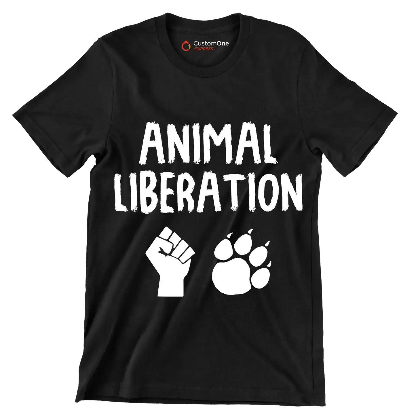 Animal Liberation - Vegan Themed T-Shirt-Black-S-Custom One Express