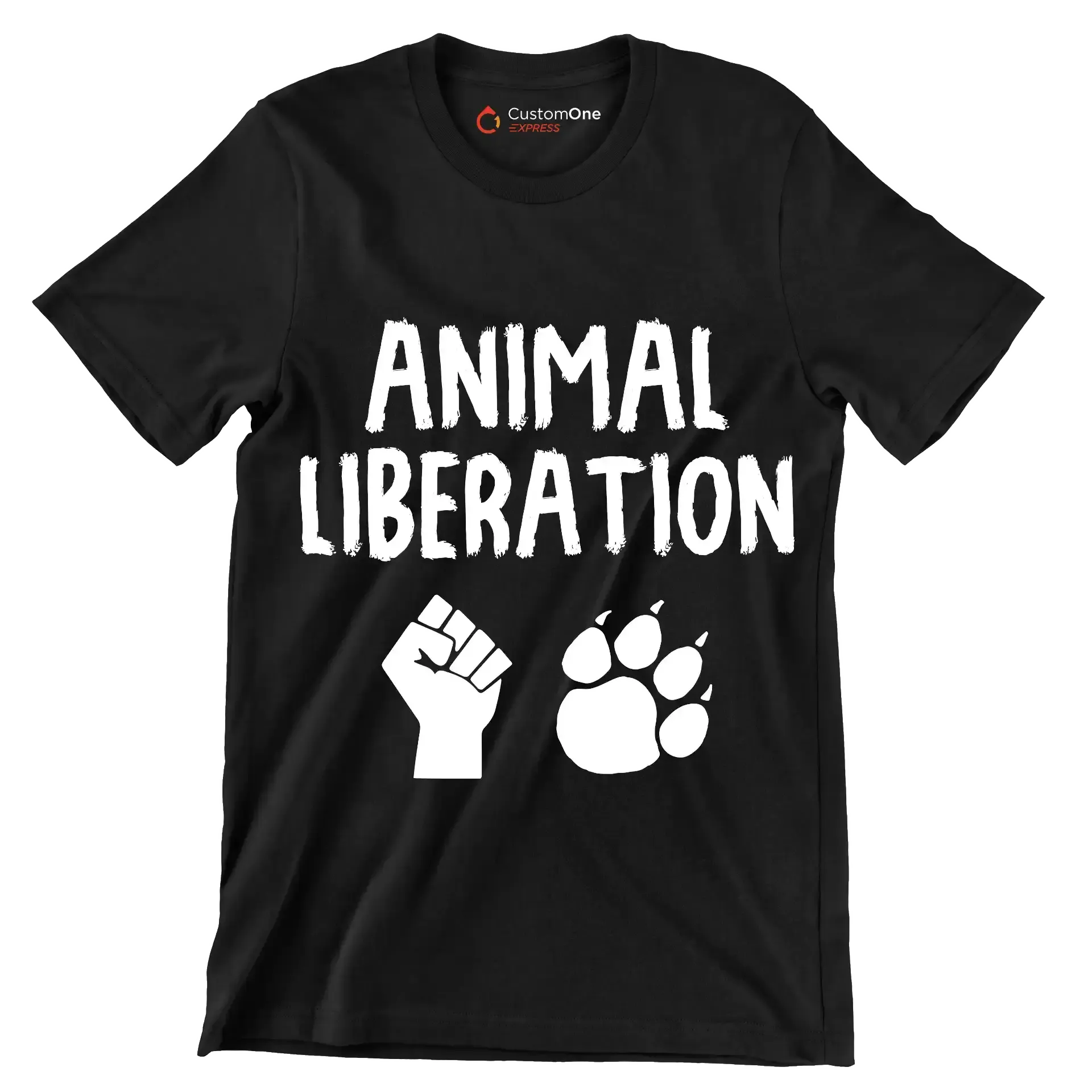 Animal Liberation - Vegan Themed T-Shirt-Black-S-Custom One Express