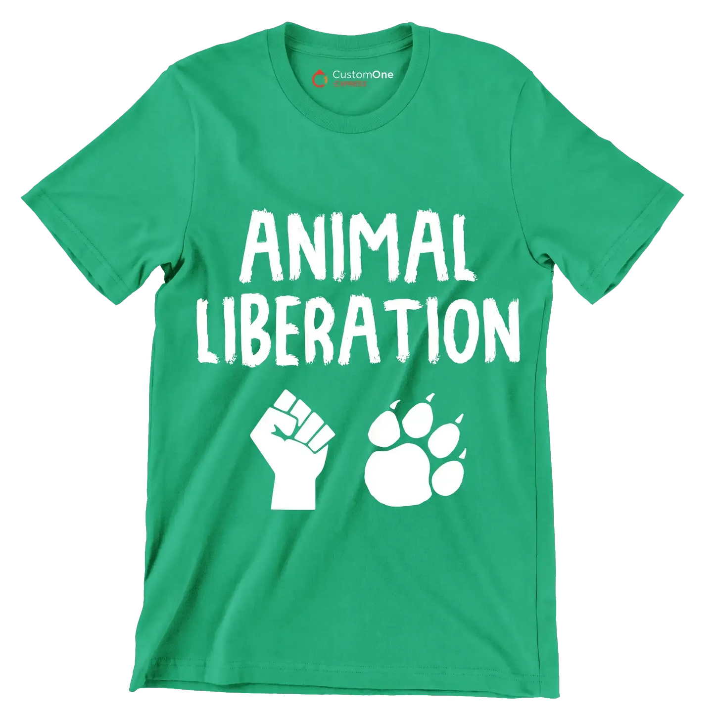 Animal Liberation - Vegan Themed T-Shirt-Green-S-Custom One Express