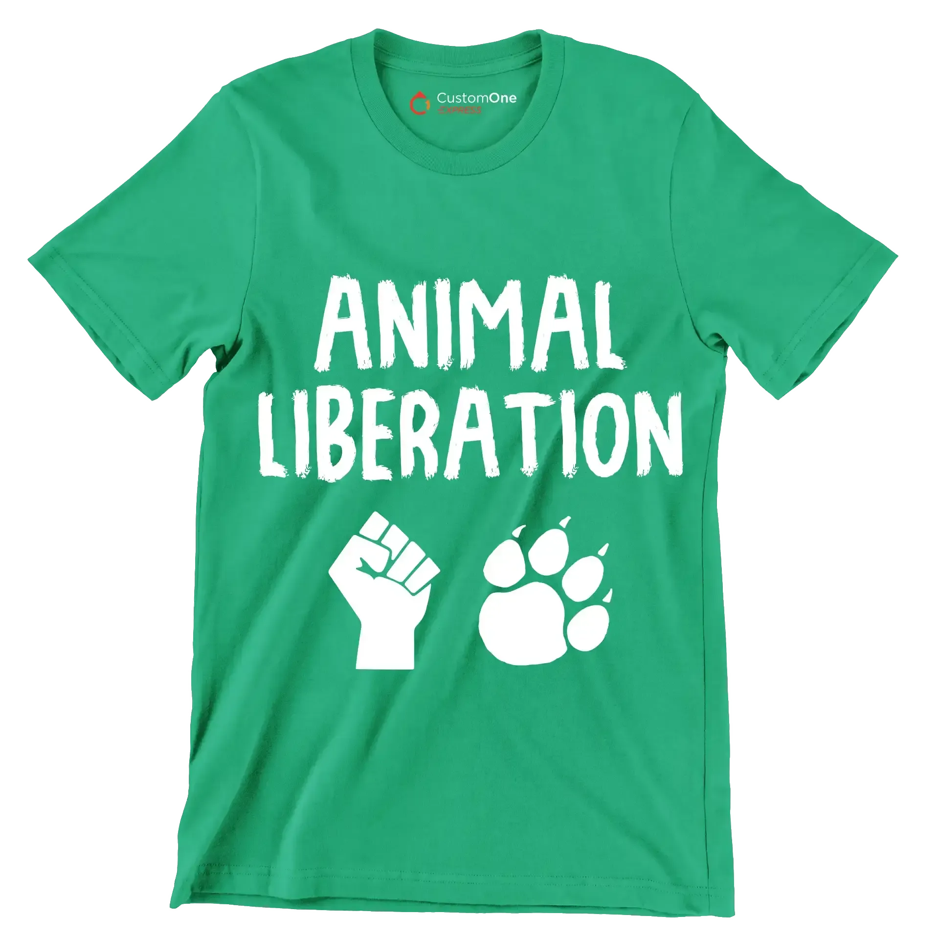Animal Liberation - Vegan Themed T-Shirt-Green-S-Custom One Express