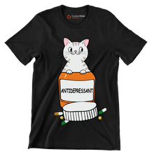 Antidepressant - Cat Themed T-Shirt-Black-S-Custom One Express