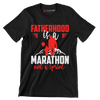 Atherhood is a marathon not a sprint - Father’s Day T-Shirt-Black-S-Custom One Express