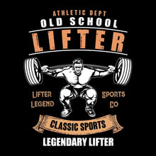 Athletic Dept Old School Lifter Legend Sports Co Classic Sports Legendary Lifter - Gym Themed T-Shirt-Black-S-Custom One Express