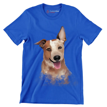 Australian_Cattle_Dog - Dog Themed T-Shirt-Blue-S-Custom One Express