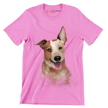 Australian_Cattle_Dog - Dog Themed T-Shirt-Pink-S-Custom One Express