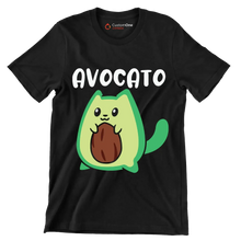 Avocato Funny Avocado Lover Cat - Cat Themed T-Shirt-Black-S-Custom One Express