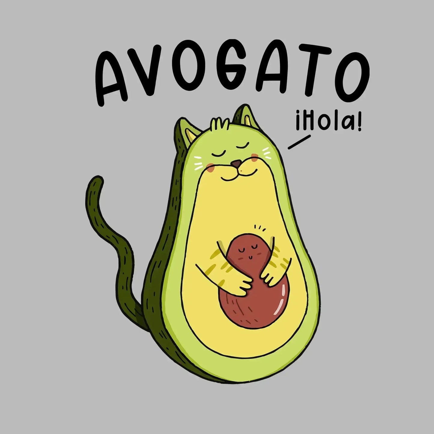 Avogato hola! - Cat Themed T-Shirt-Blue-S-Custom One Express