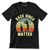 BACK NINES MATTER - Golf Themed T-Shirt-Black-S-Custom One Express