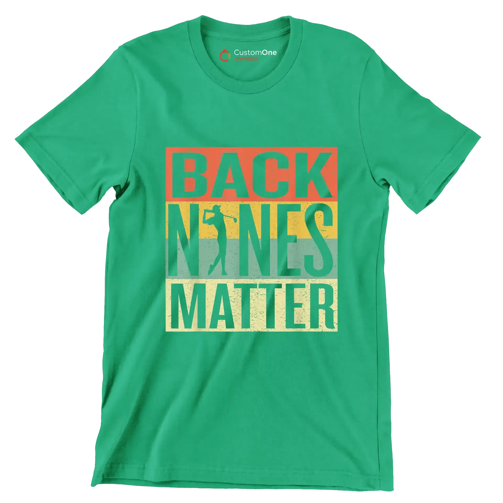BACK NINES MATTER - Golf Themed T-Shirt-Green-S-Custom One Express