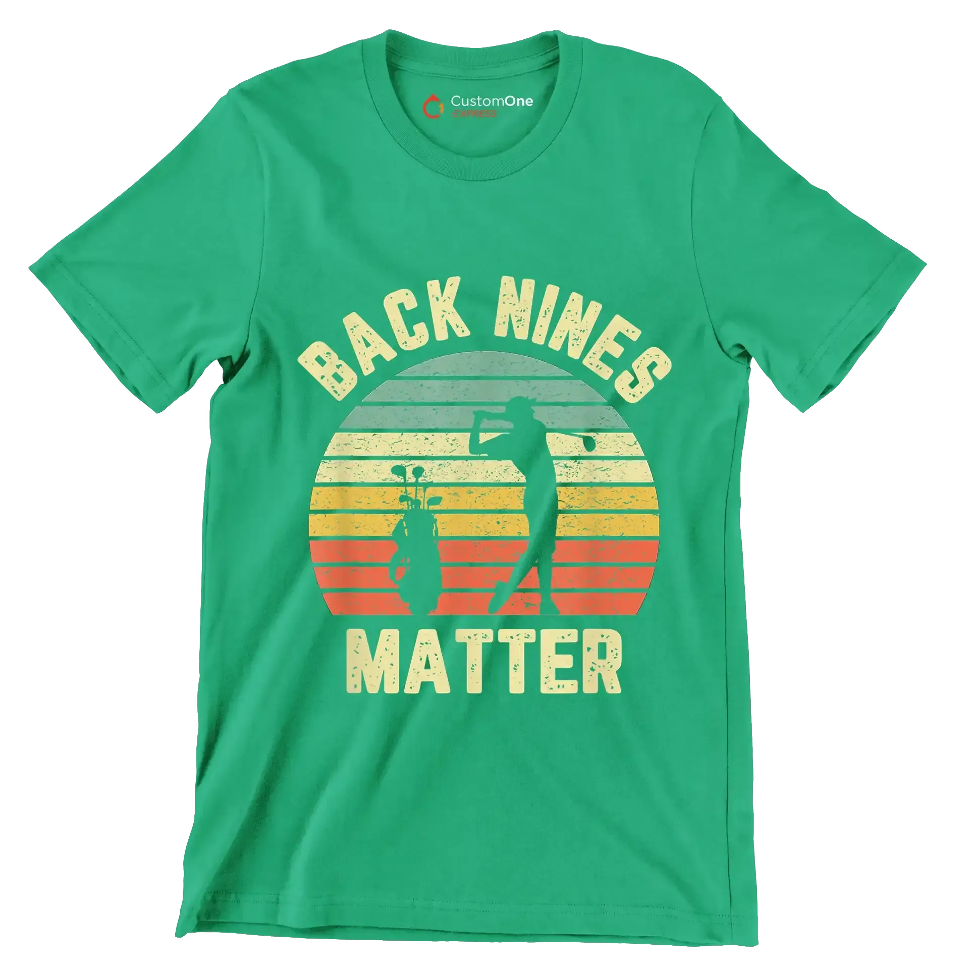 BACK NINES MATTER - Golf Themed T-Shirt-Green-S-Custom One Express