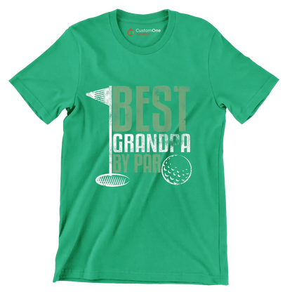BEST GRANDPA BY PAR - Golf Themed T-Shirt-Green-S-Custom One Express