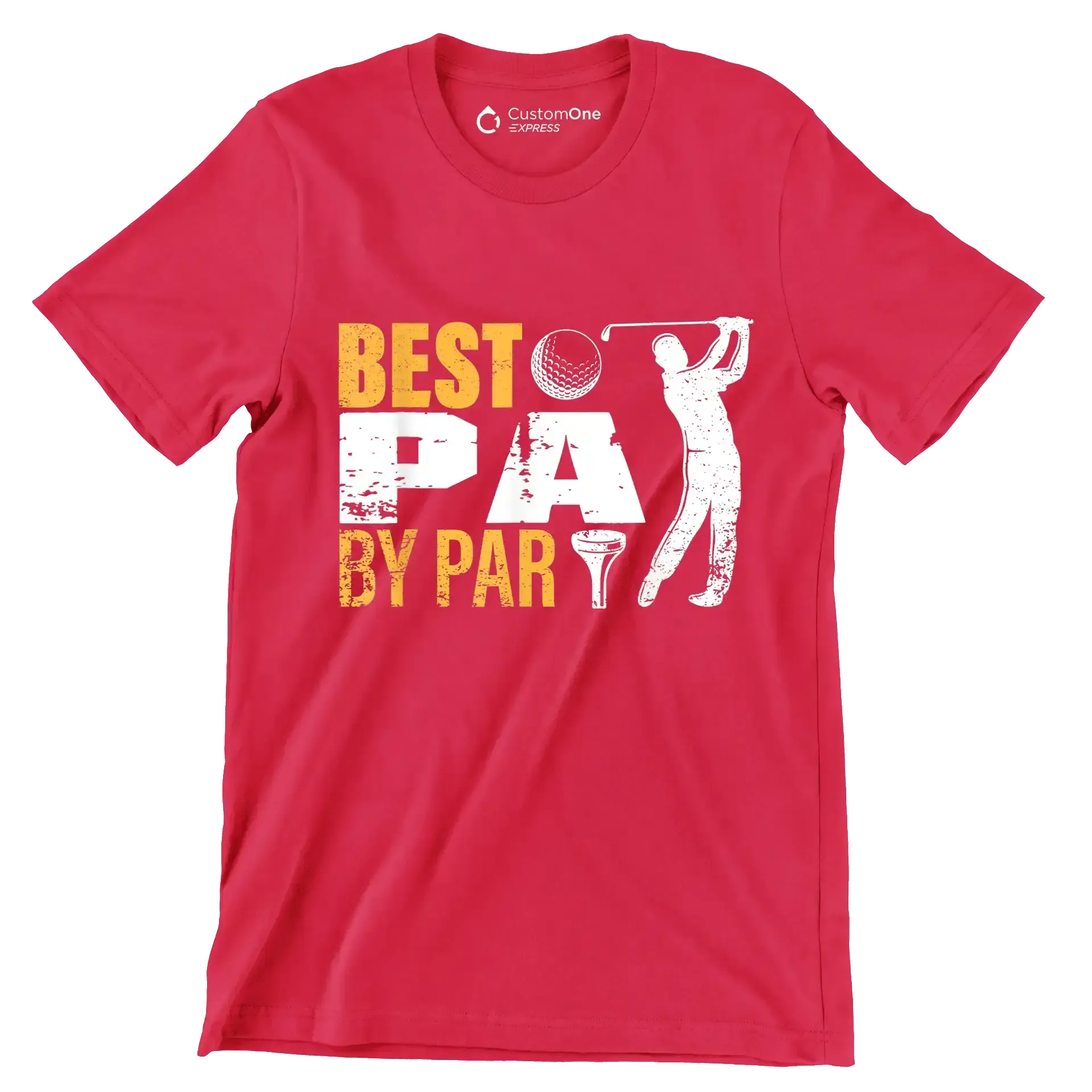 BEST PA BY PAR - Golf Themed T-Shirt-Red-S-Custom One Express