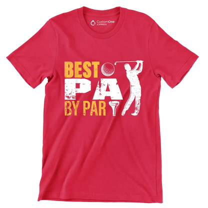 BEST PA BY PAR - Golf Themed T-Shirt-Red-S-Custom One Express