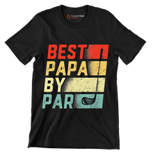 BEST PAPA BY PAR - Golf Themed T-Shirt-Black-S-Custom One Express