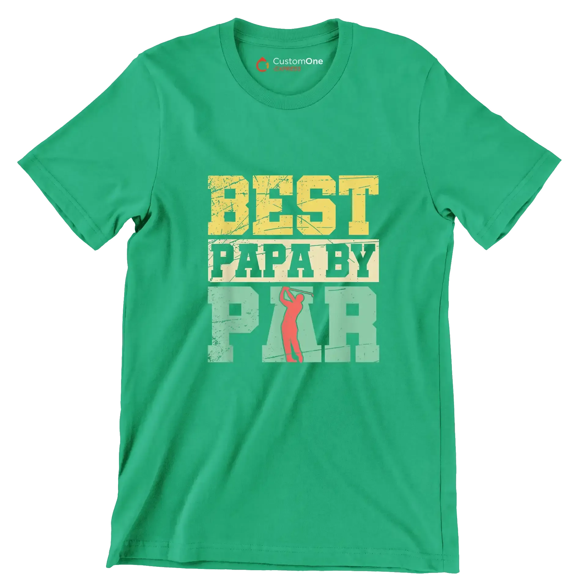 BEST PAPA BY PAR - Golf Themed T-Shirt-Green-S-Custom One Express
