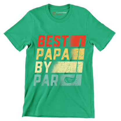 BEST PAPA BY PAR - Golf Themed T-Shirt-Green-S-Custom One Express