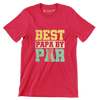 BEST PAPA BY PAR - Golf Themed T-Shirt-Red-S-Custom One Express