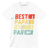 BEST PAPA BY PAR - Golf Themed T-Shirt-White-S-Custom One Express