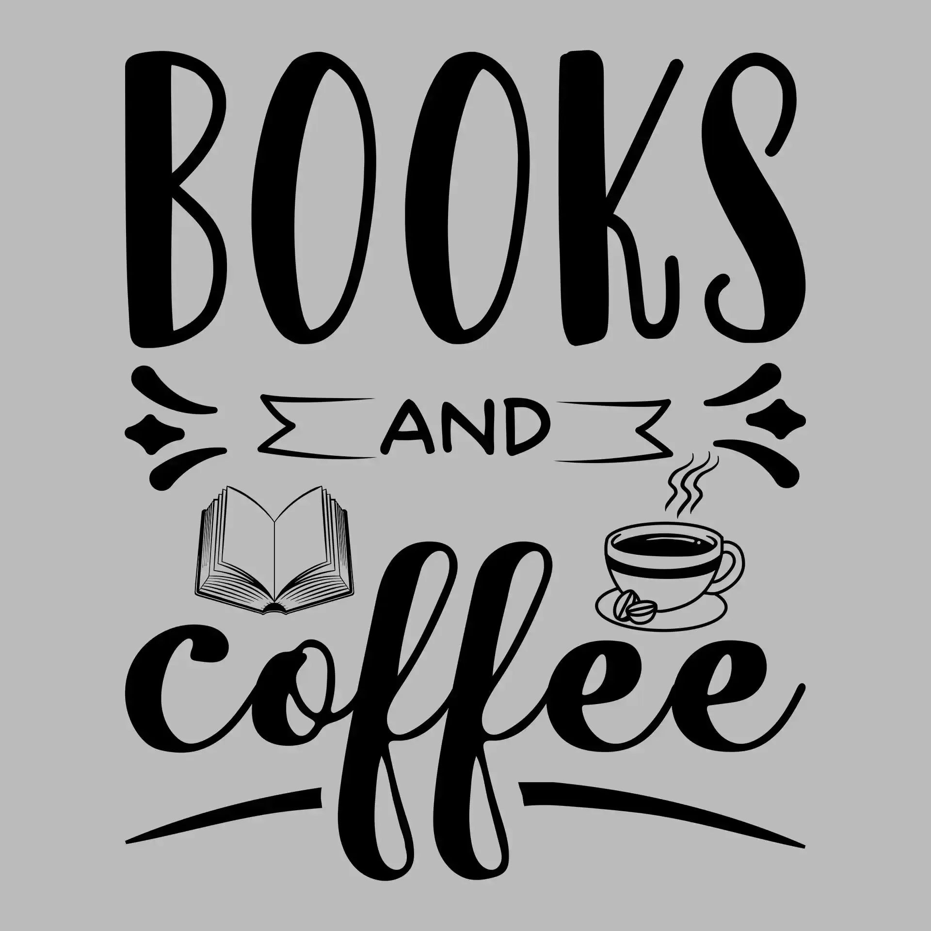 BOOKS AND coffee - Coffee Themed T-Shirt-Blue-S-Custom One Express