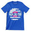 Back The Pink - Breast Cancer Awareness T-Shirt-Blue-S-Custom One Express