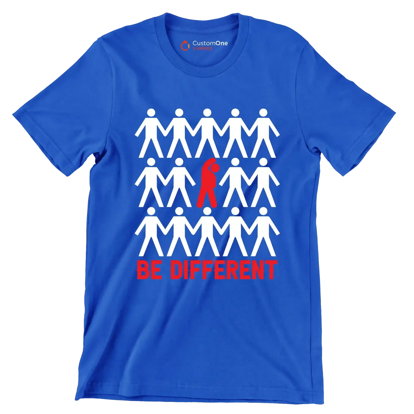 Be Different - Motivational Themed T-Shirt-Blue-S-Custom One Express