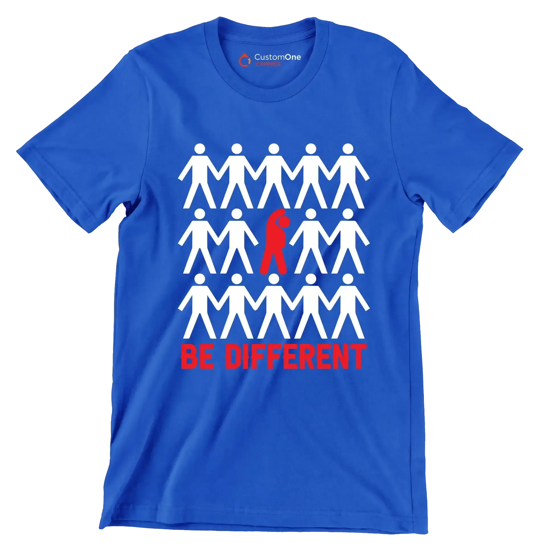 Be Different - Motivational Themed T-Shirt-Blue-S-Custom One Express