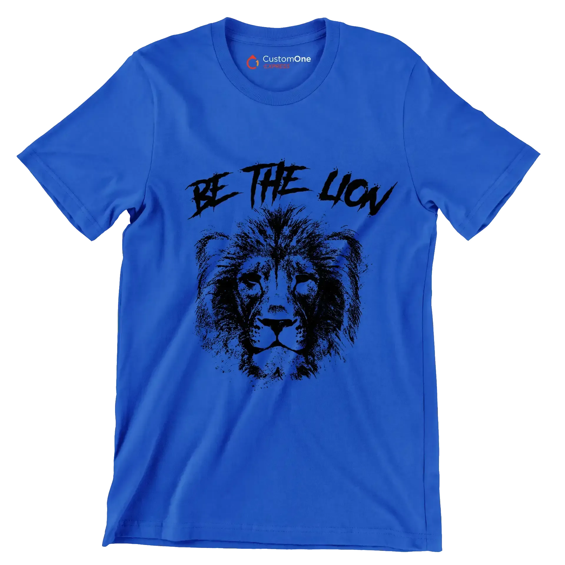 Be The Lion - Gym Themed T-Shirt-Blue-S-Custom One Express
