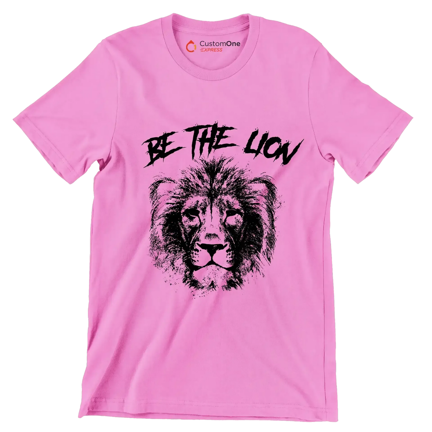 Be The Lion - Gym Themed T-Shirt-Pink-S-Custom One Express