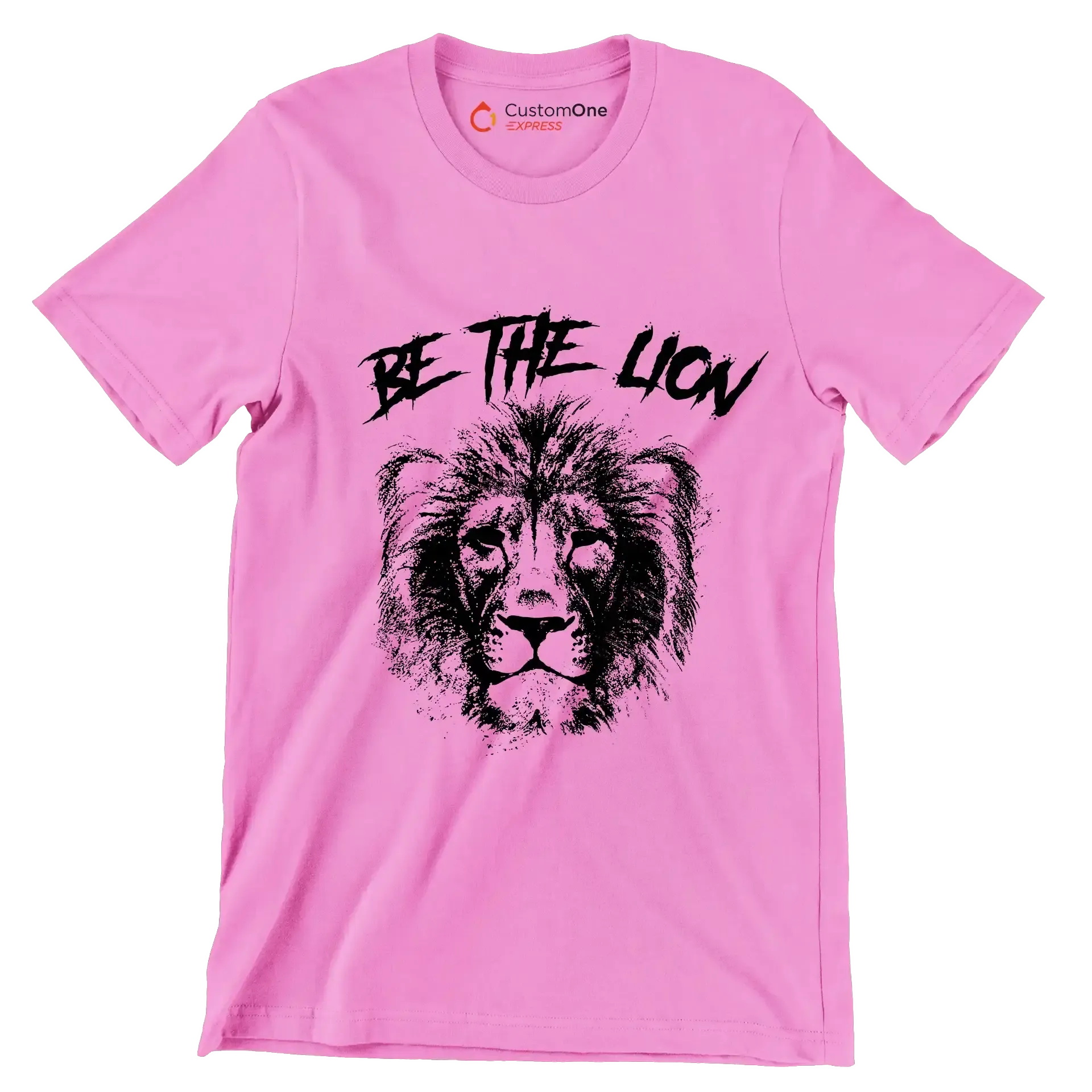 Be The Lion - Gym Themed T-Shirt-Pink-S-Custom One Express