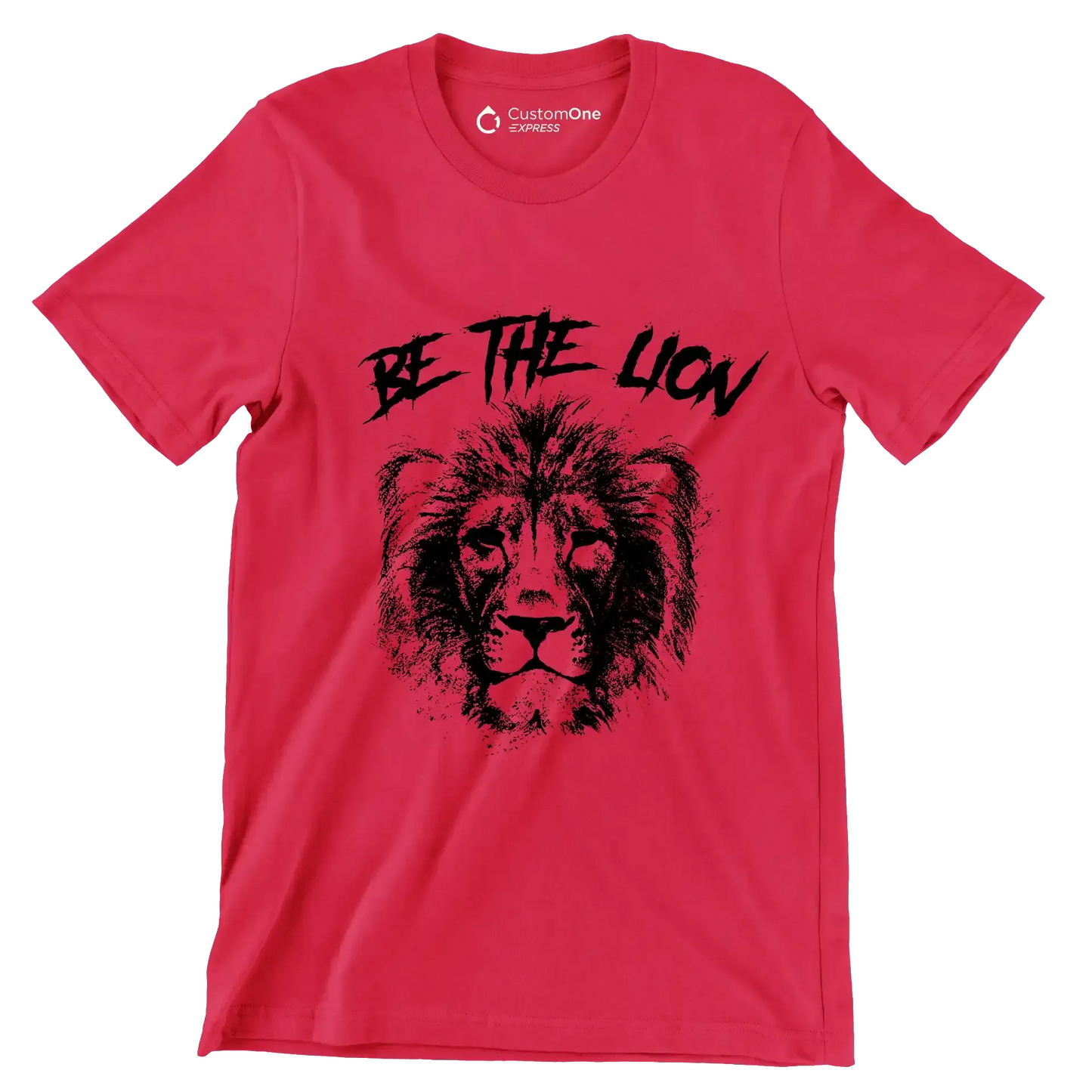 Be The Lion - Gym Themed T-Shirt-Red-S-Custom One Express