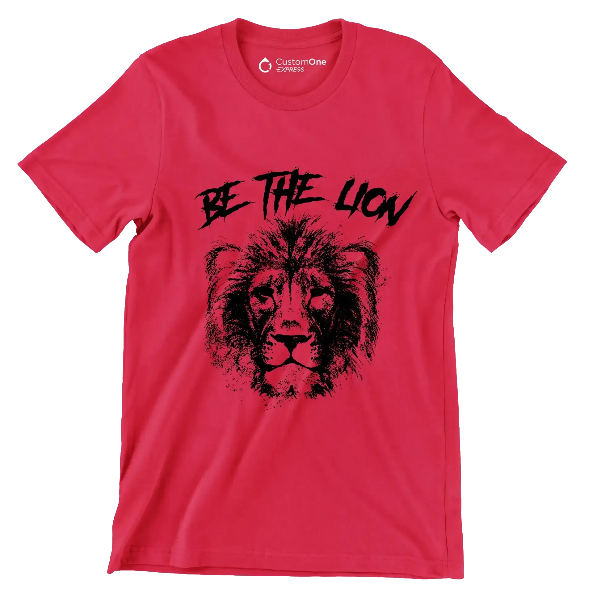 Be The Lion - Gym Themed T-Shirt-Red-S-Custom One Express