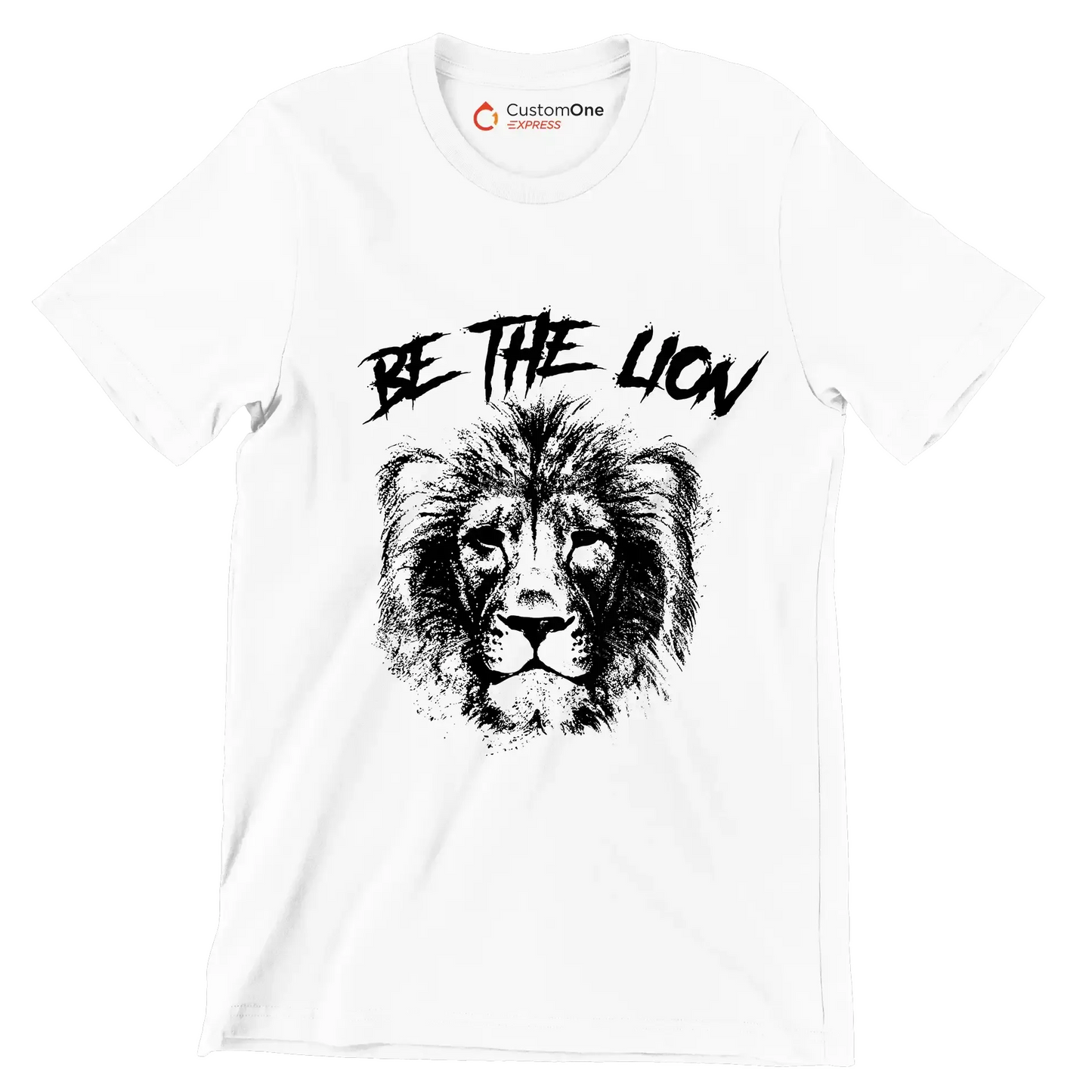 Be The Lion - Gym Themed T-Shirt-White-S-Custom One Express