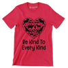 Be kind to Every kind - Vegan Themed T-Shirt-Red-S-Custom One Express