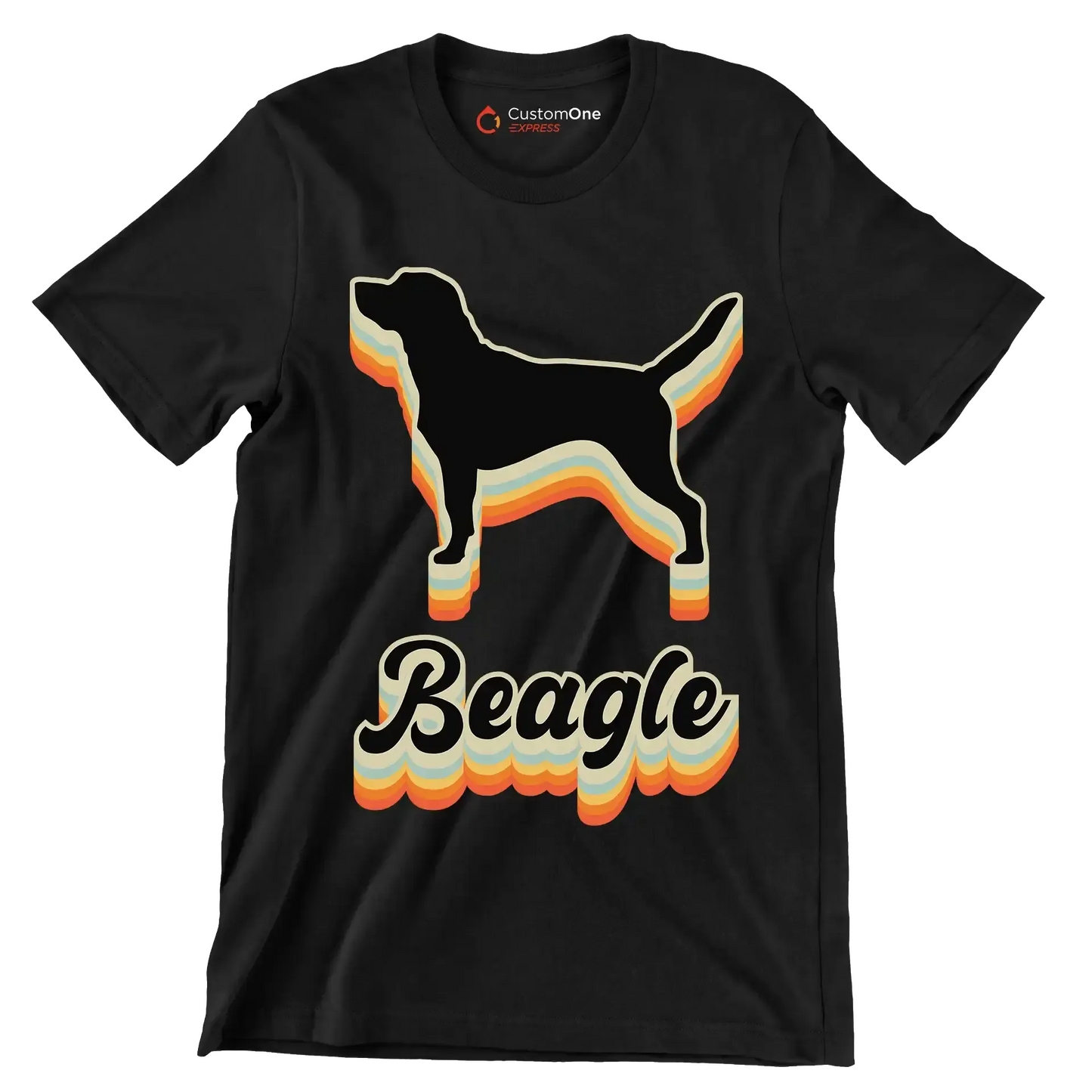 Beagle - Dog Themed T-Shirt-Black-S-Custom One Express