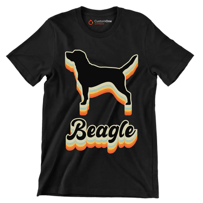 Beagle - Dog Themed T-Shirt-Black-S-Custom One Express