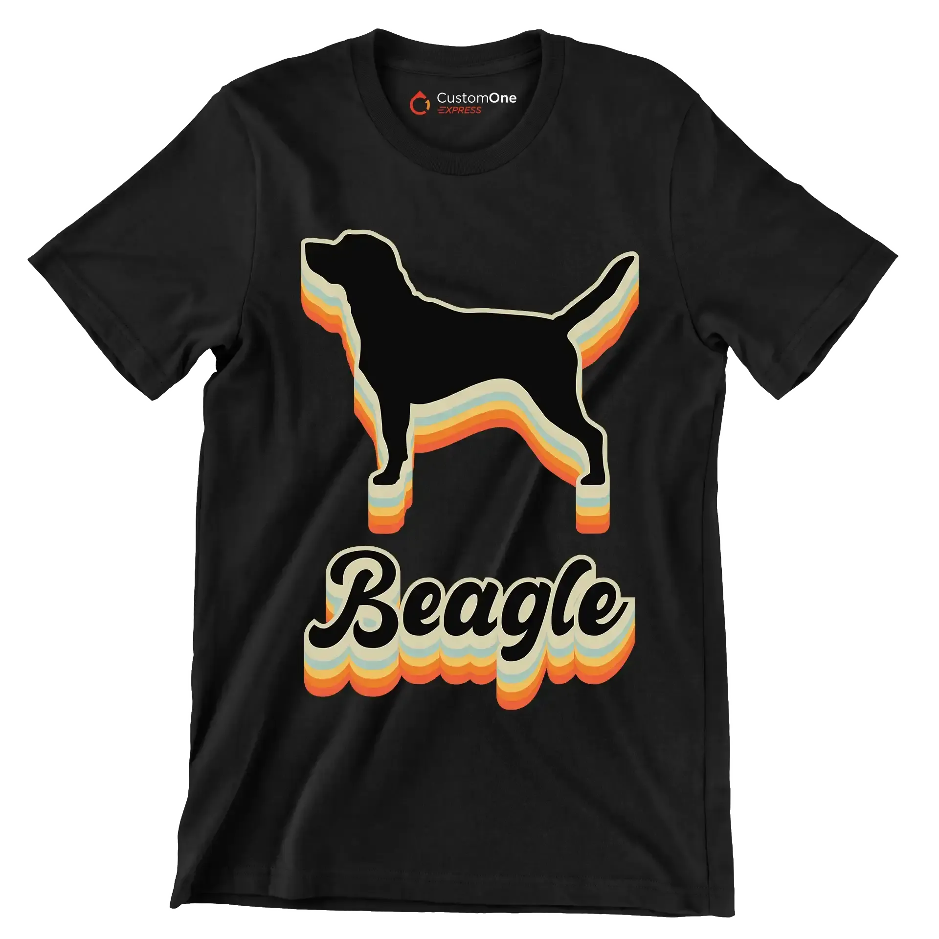 Beagle - Dog Themed T-Shirt-Black-S-Custom One Express