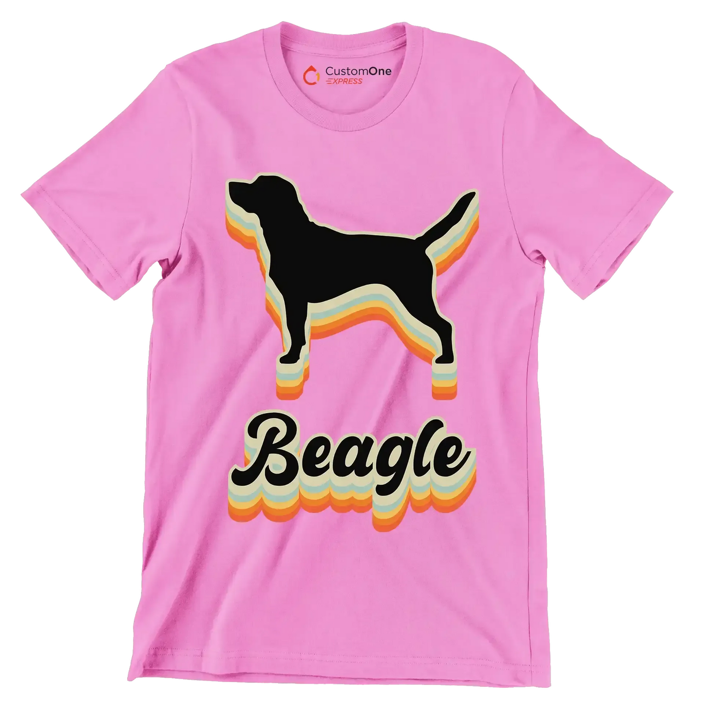 Beagle - Dog Themed T-Shirt-Pink-S-Custom One Express
