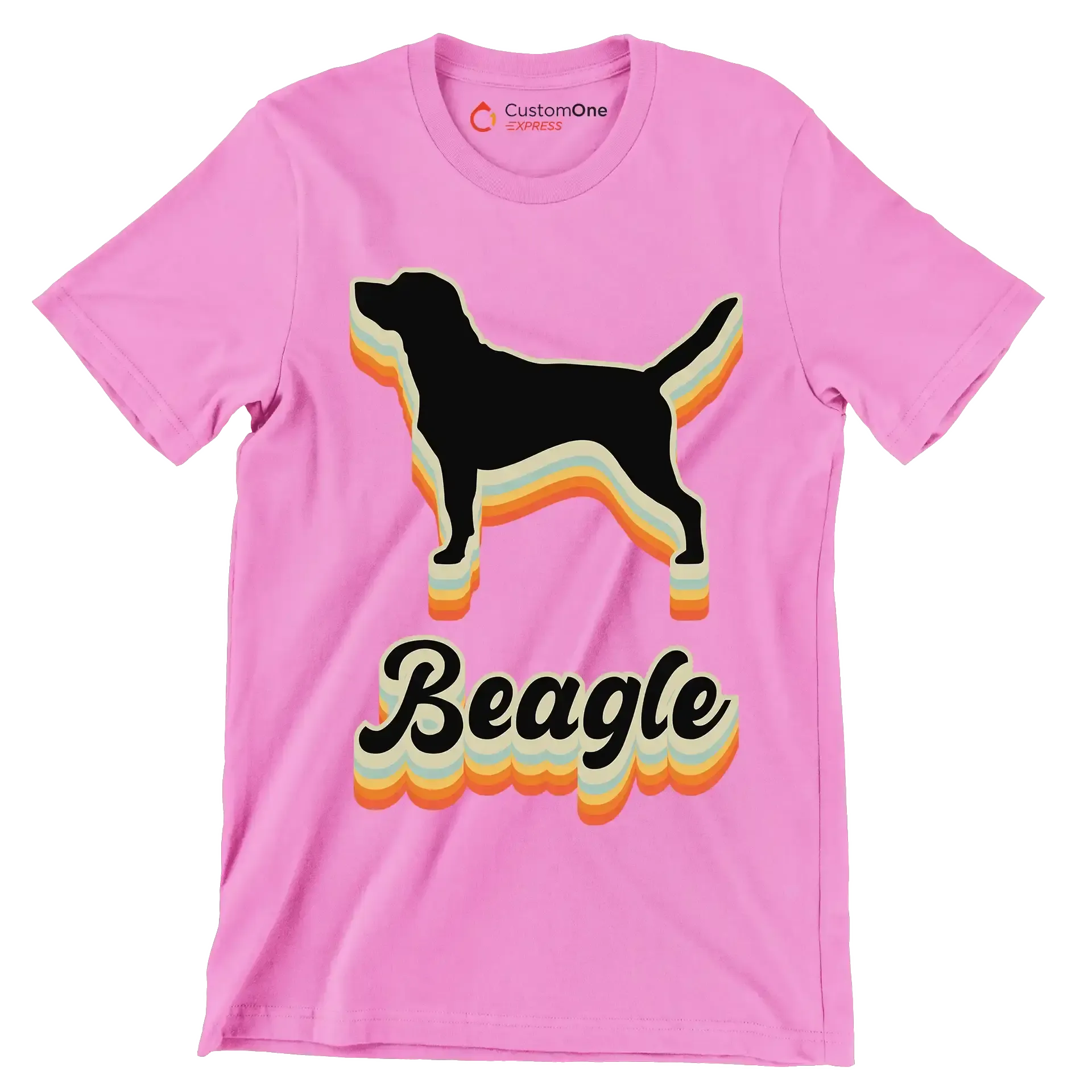 Beagle - Dog Themed T-Shirt-Pink-S-Custom One Express