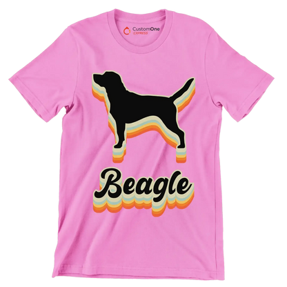 Beagle - Dog Themed T-Shirt-Pink-S-Custom One Express