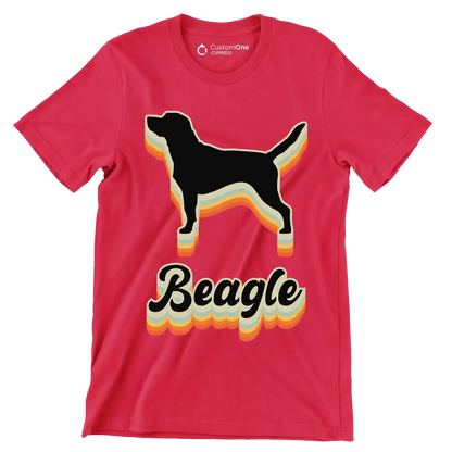 Beagle - Dog Themed T-Shirt-Red-S-Custom One Express