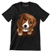 Beagle_Puppy - Dog Themed T-Shirt-Black-S-Custom One Express