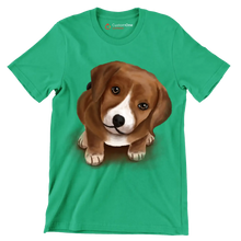 Beagle_Puppy - Dog Themed T-Shirt-Green-S-Custom One Express