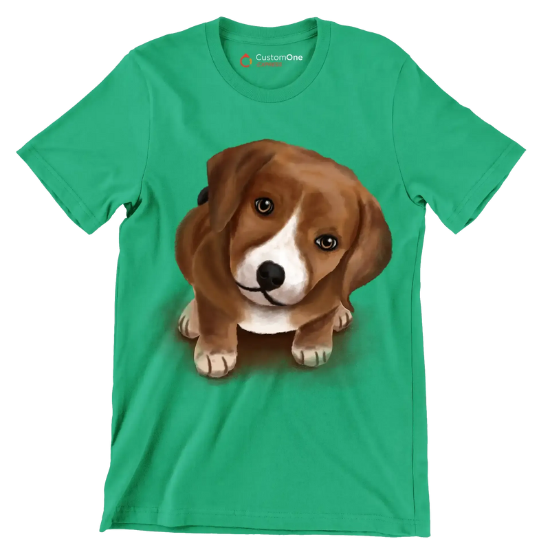 Beagle_Puppy - Dog Themed T-Shirt-Black-S-Custom One Express