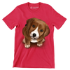 Beagle_Puppy - Dog Themed T-Shirt-Red-S-Custom One Express