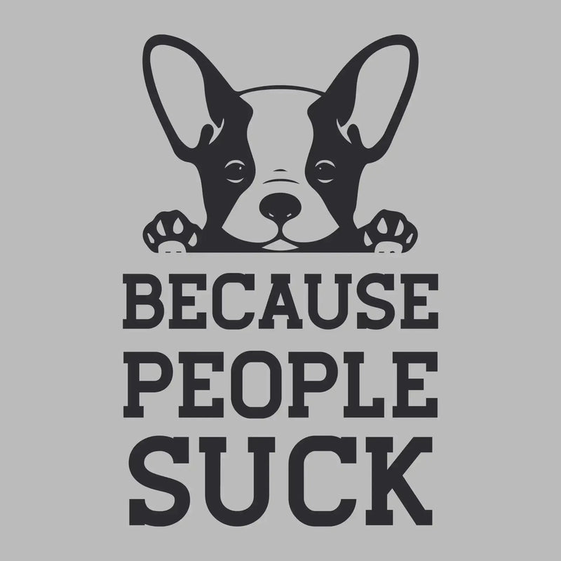 Because people suck - Dog Themed T-Shirt-Green-S-Custom One Express