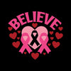 Believe - Breast Cancer Awareness T-Shirt-Black-S-Custom One Express