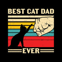 Best Cat Dad Ever - Cat Themed T-Shirt-Black-S-Custom One Express